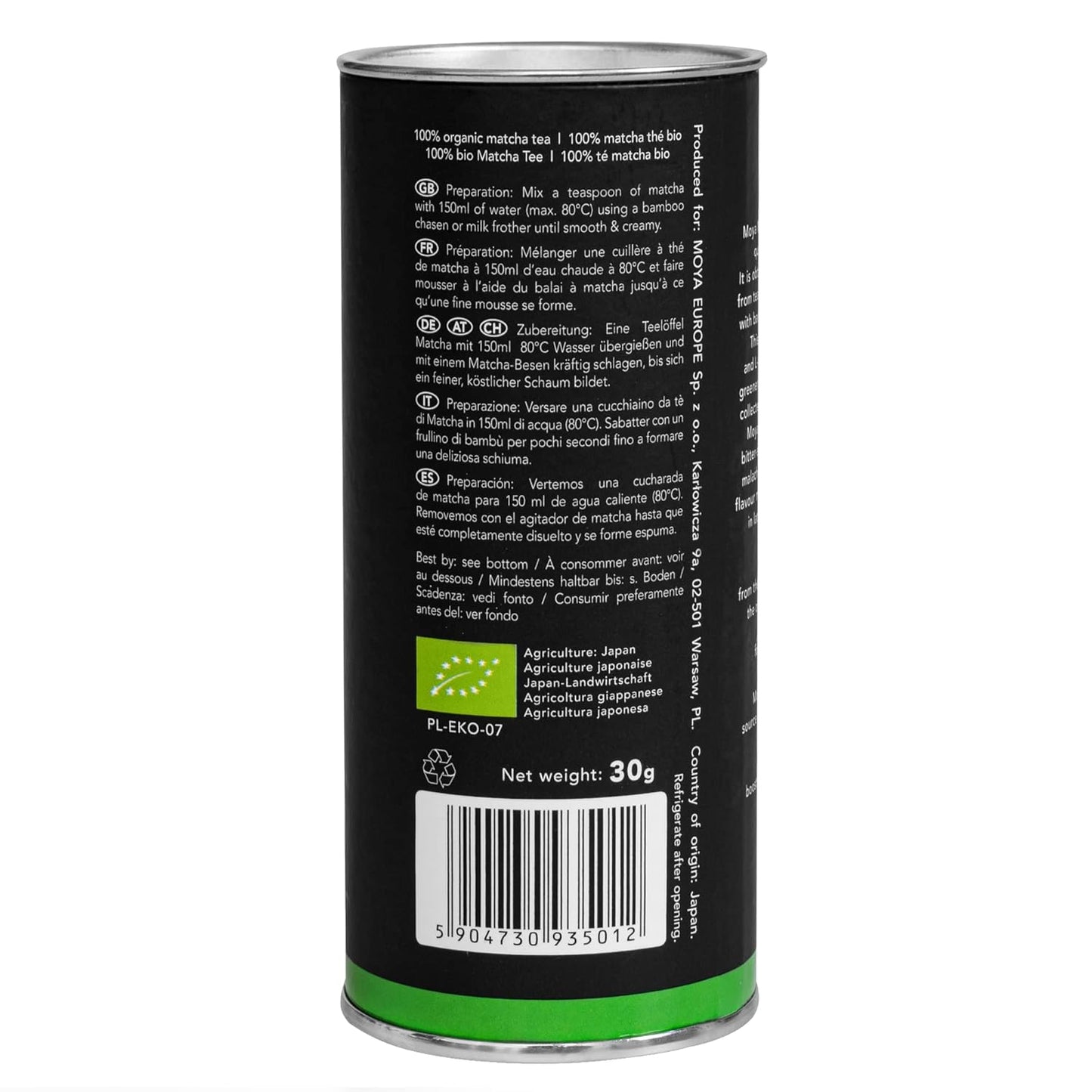 Matcha-Set (5-teilig, BIO-Qualität), 5-teiliges Traditional Matcha Set grüner Schale