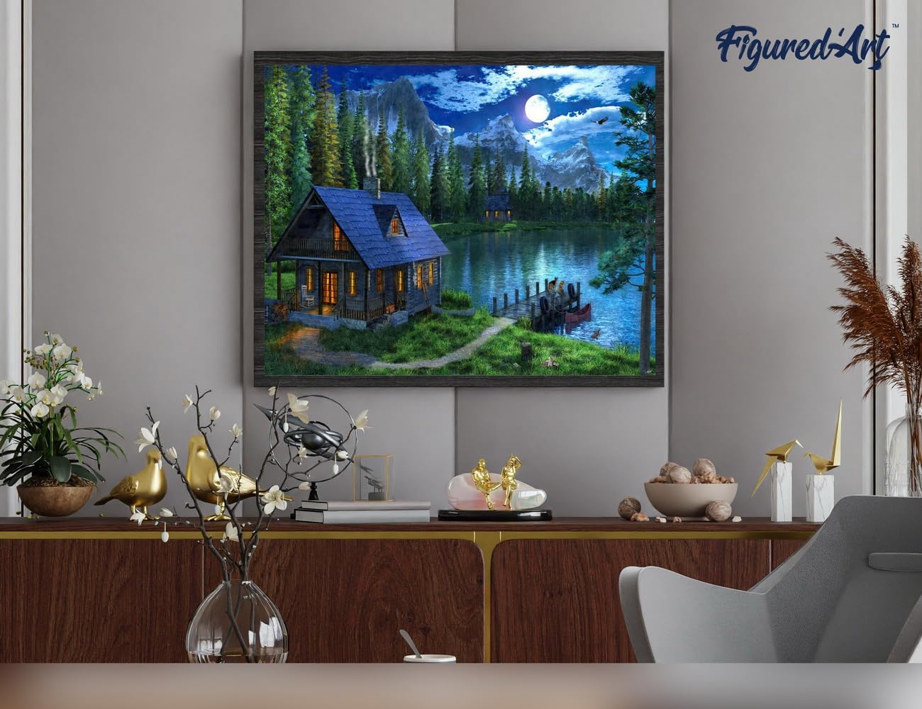 Malen nach Zahlen - See am Abend, See am Abend 40x50cm Mit Keilrahmen (nicht gespannt)