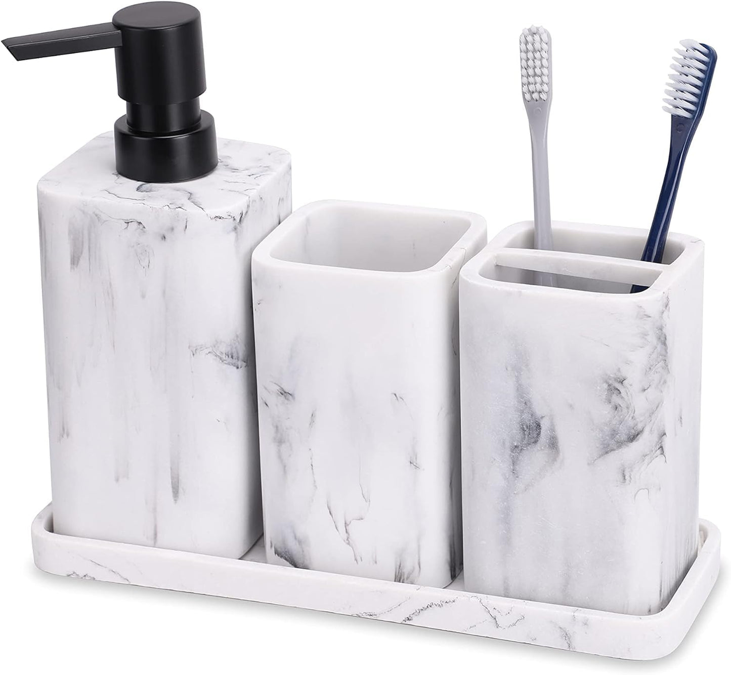 4-teiliges Badezimmer-Organizer-Set, Weiss