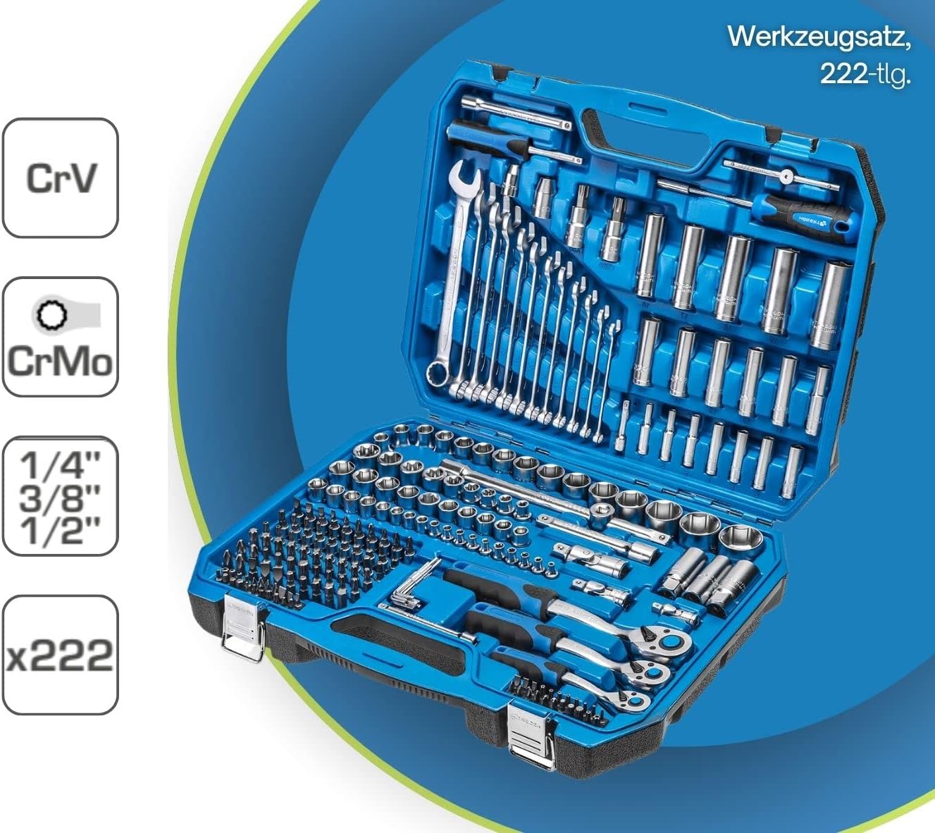 Werkzeugset HT1R444, 222-tlg