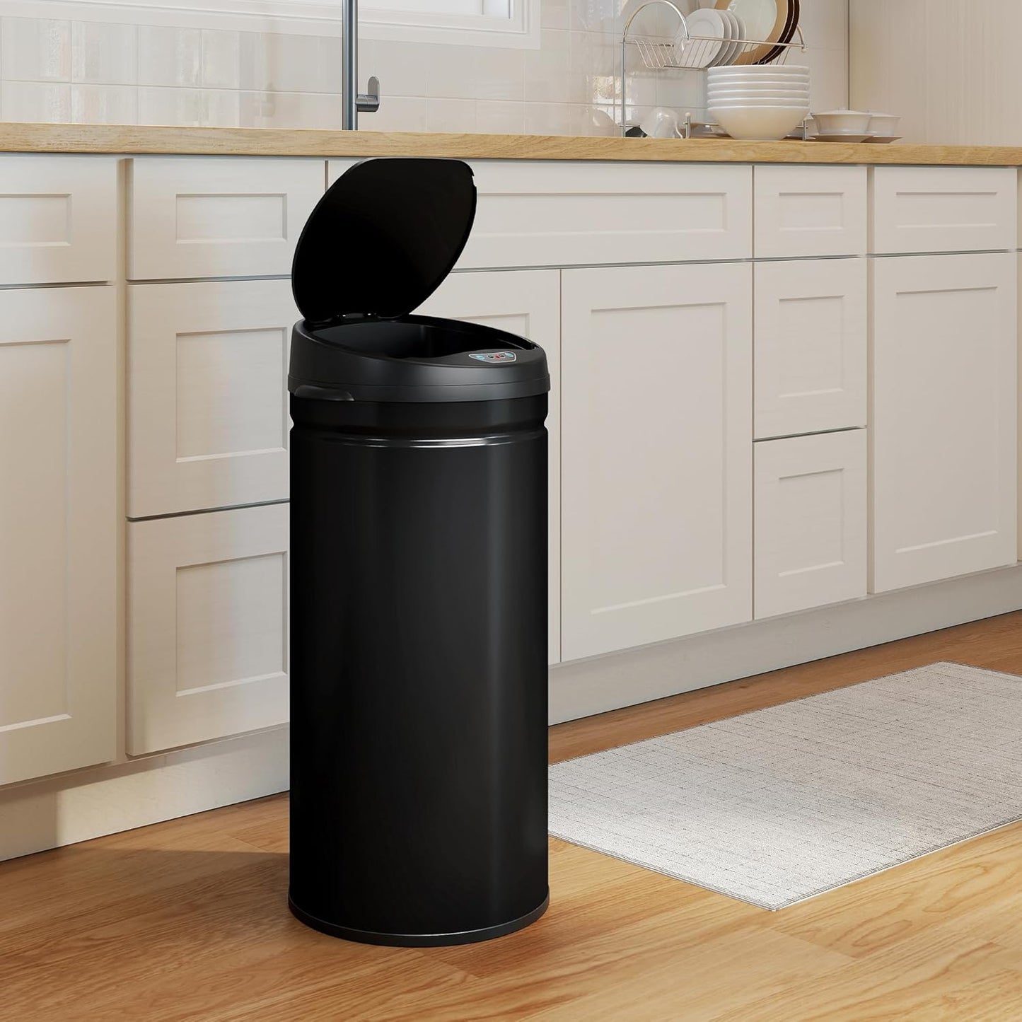 Automatischer Mülleimer mit Bewegungssensor, 42 L Schwarz