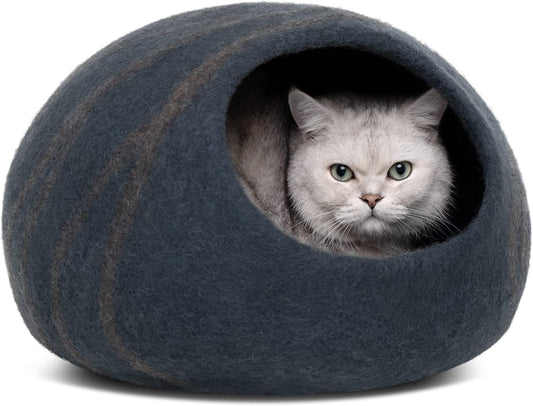2-in-1 Katzenhöhle und Katzenbett, Slate Grey L