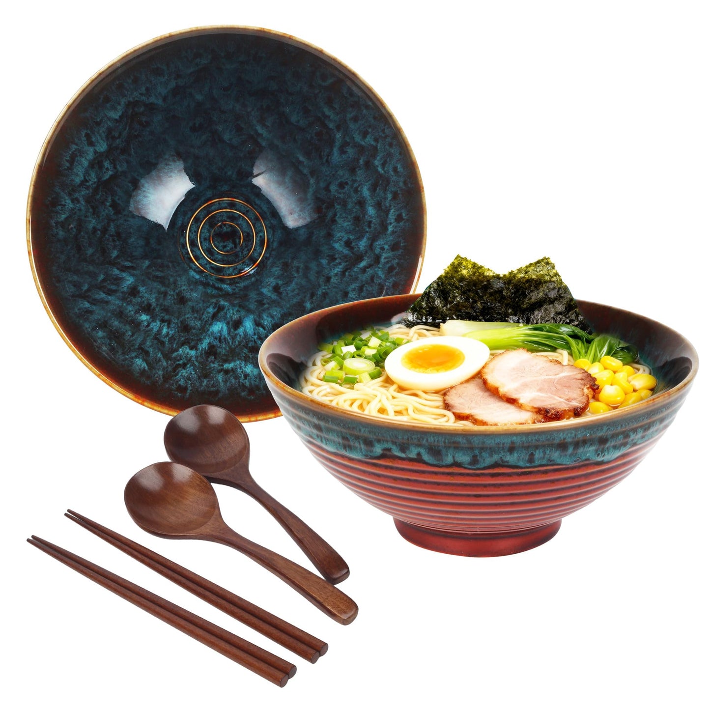 Ramen Schüssel Set mit Essstäbchen für 2 Personen