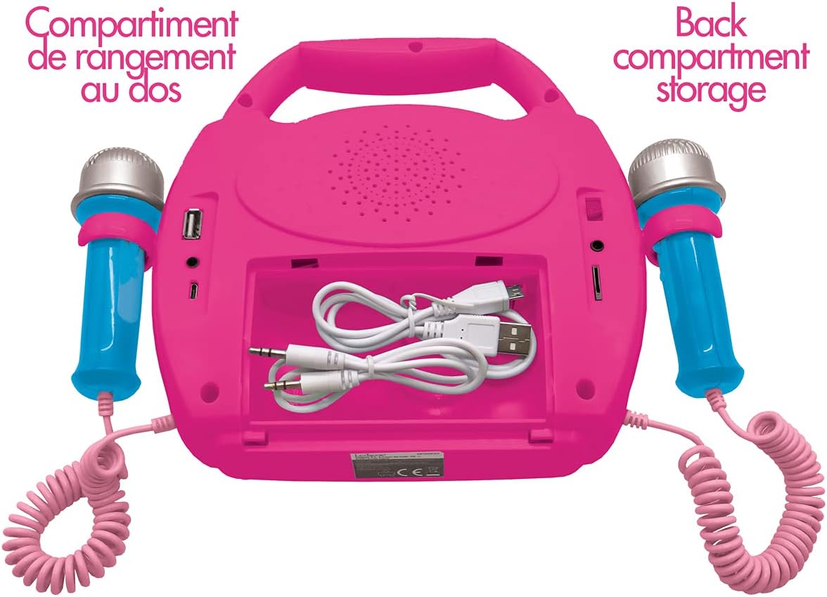 Disney Prinzessin Bluetooth Lautsprecher mit Lichteffekte und Mikrofonen, Batterie wiederaufladbar, Disney Prinzessin