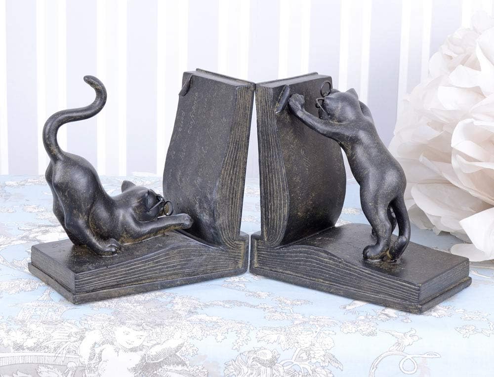2-teiliges Buchstützen-Set Katzenfiguren Copia