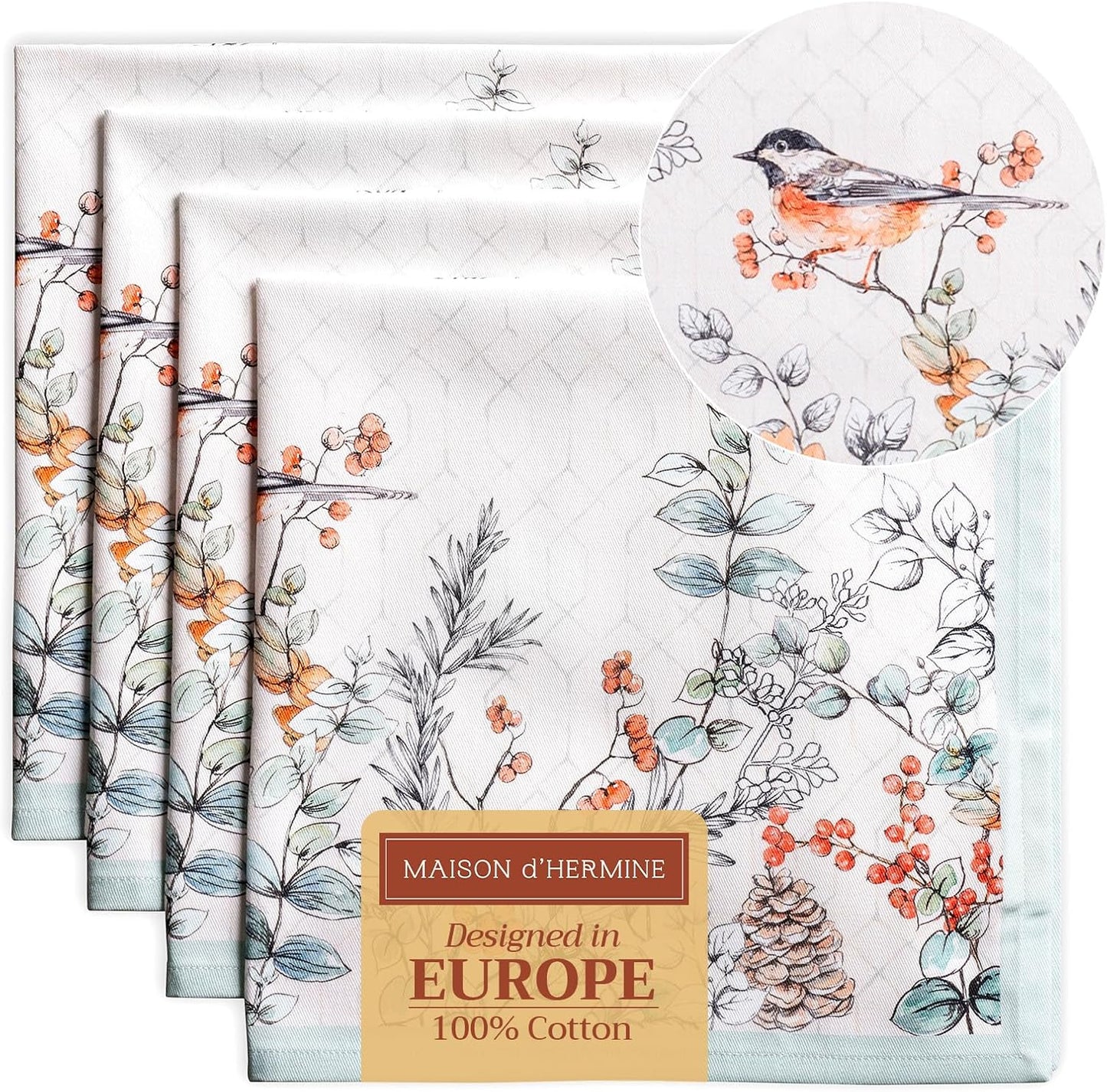 4-teiliges Stoffservietten-Set Whitish Shabby Chique, Whitish Shabby Chique