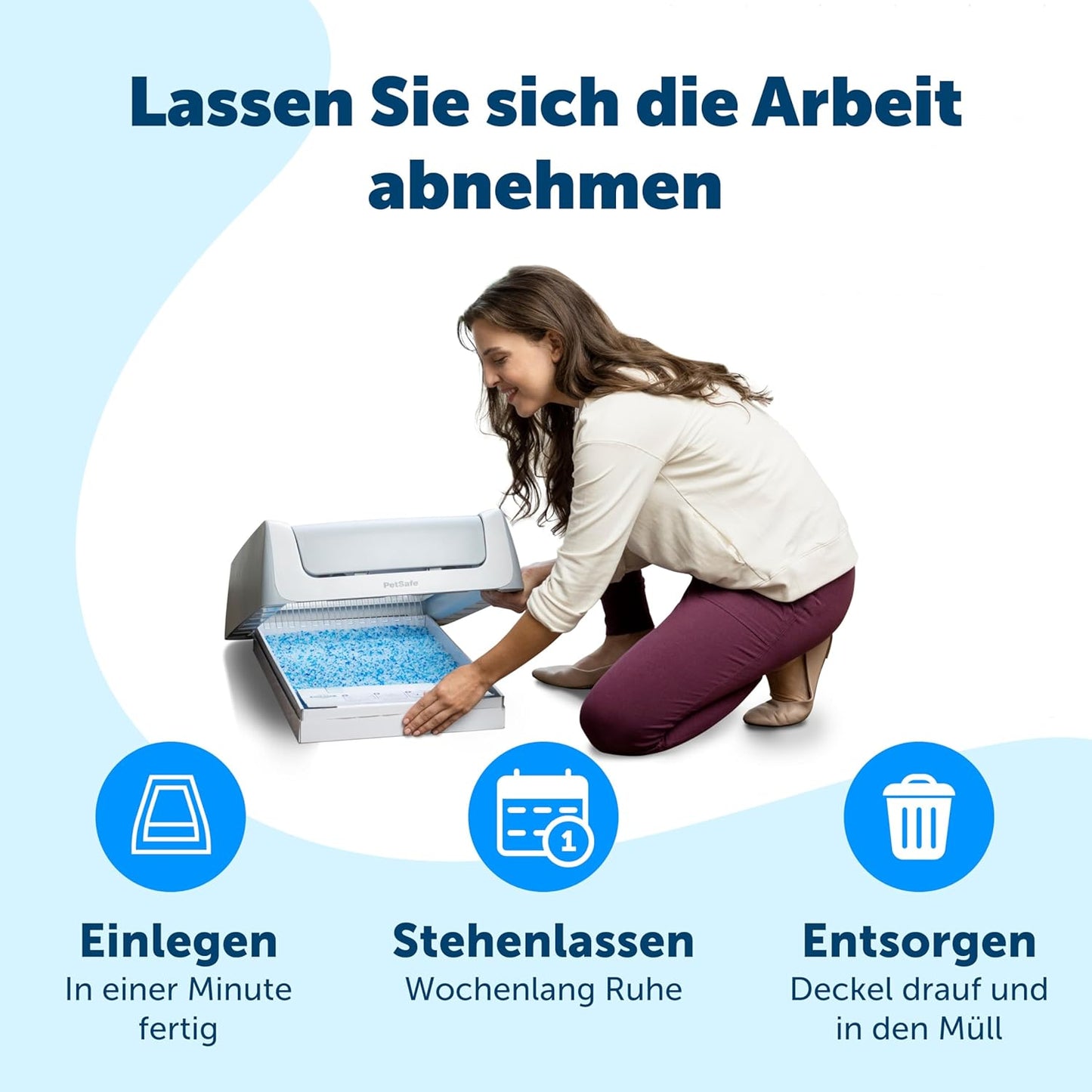 ScoopFree Ersatzschalen mit Kristall Katzenstreu, 3er-Pack, 3er-Pack