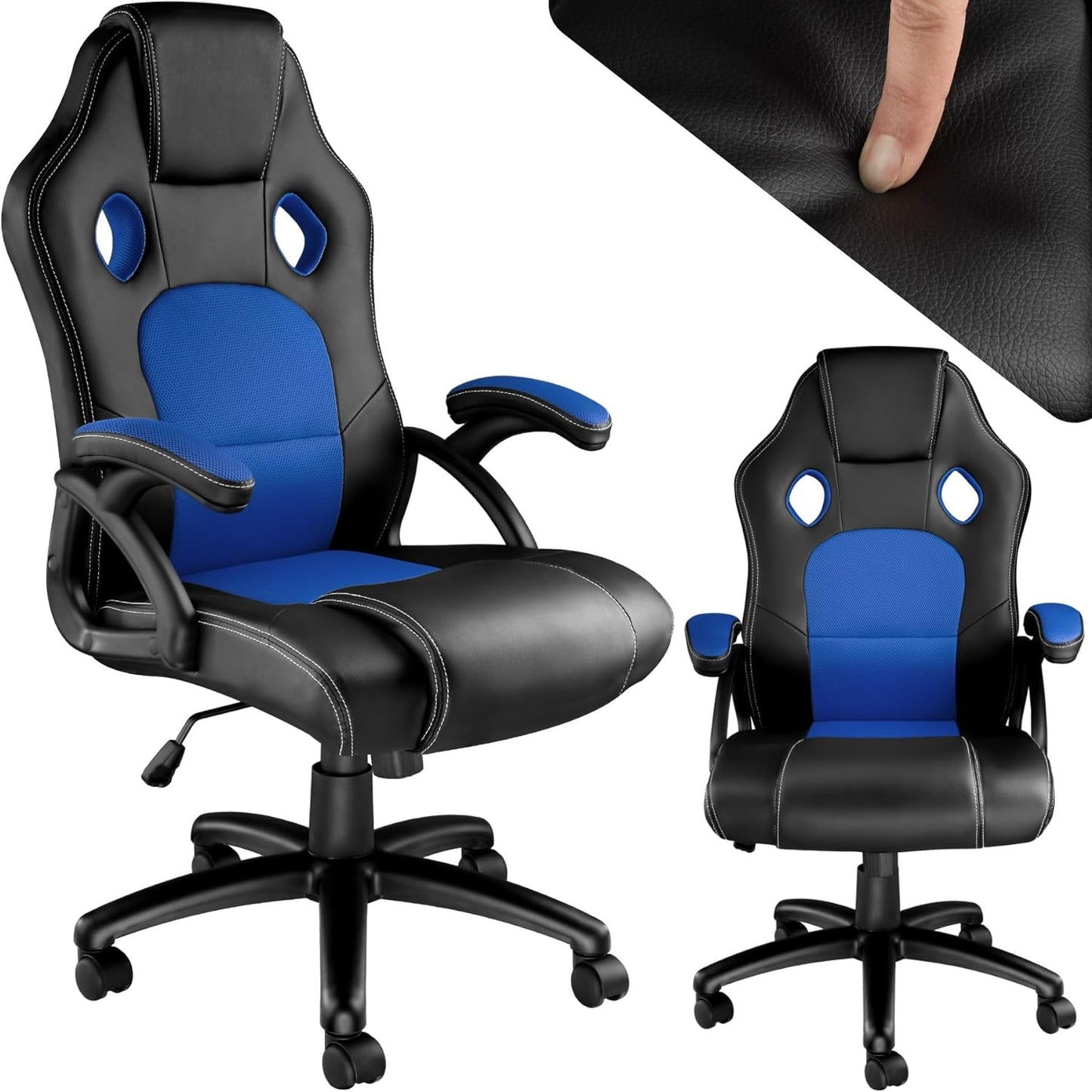 Schreibtischstuhl, Schwarz-blau