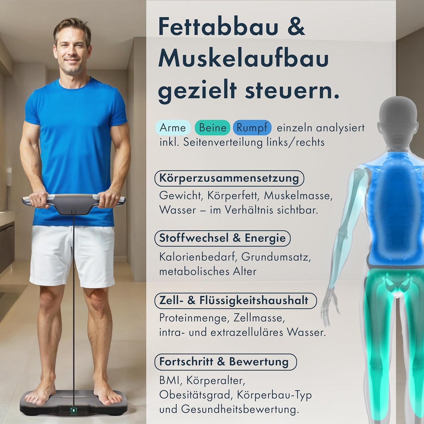 Personenwaage mit Körperfettanalyse