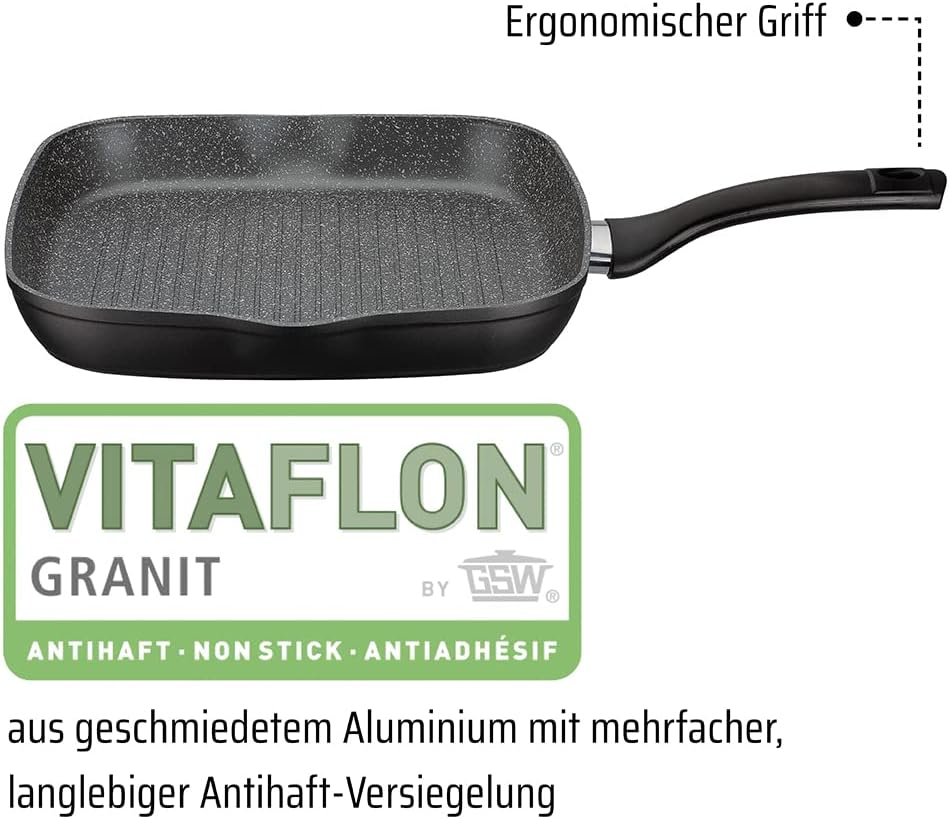 3-teiliges Pfannen-Set Gourmet Granit