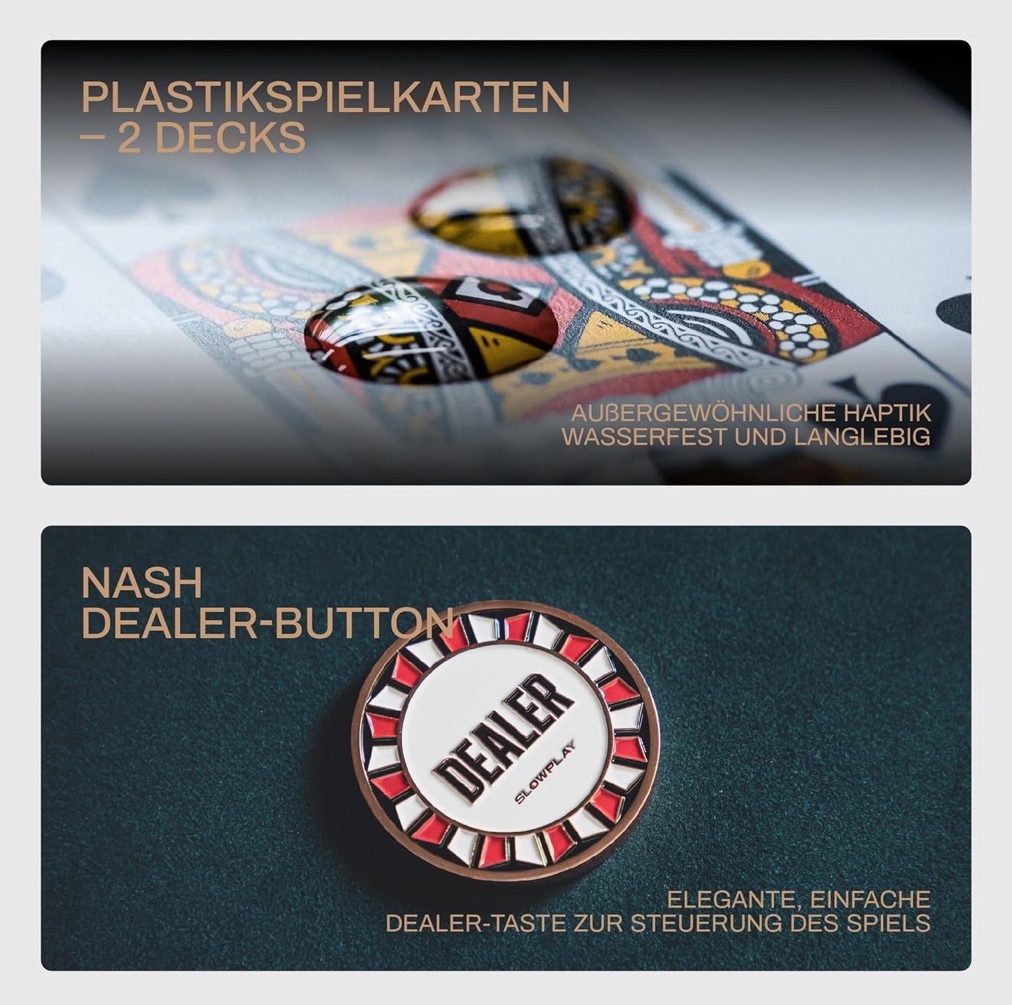 Pokerchips-Set für Texas Holdem, 500 Chips mit Werten