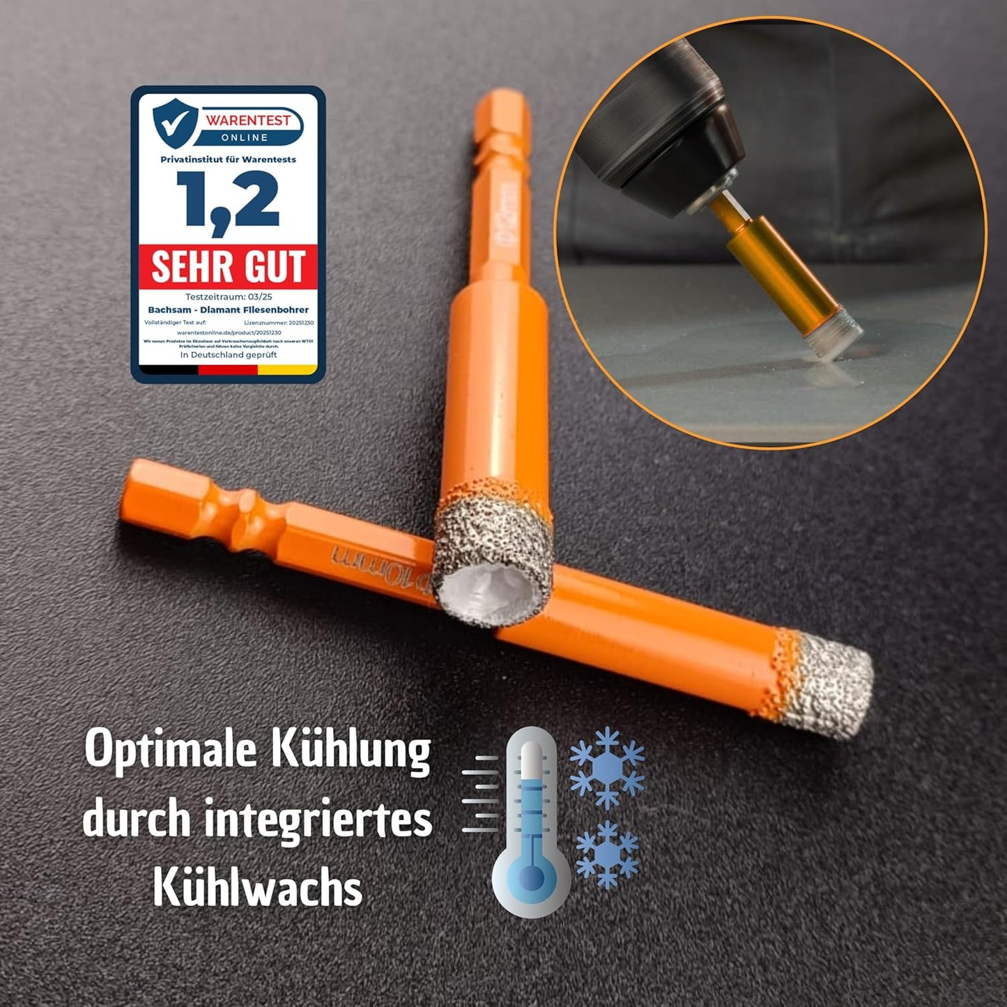 Fliesenbohrer-Set, 6mm 4x