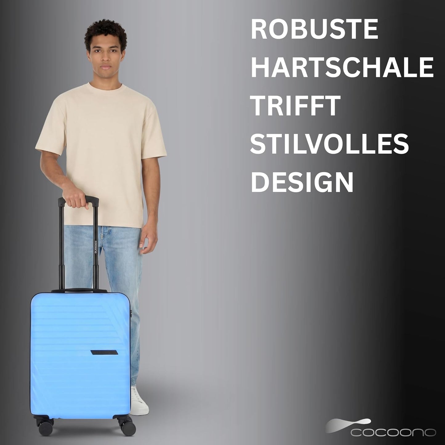 Handgepäckkoffer mit TSA-Schloss, Blau M
