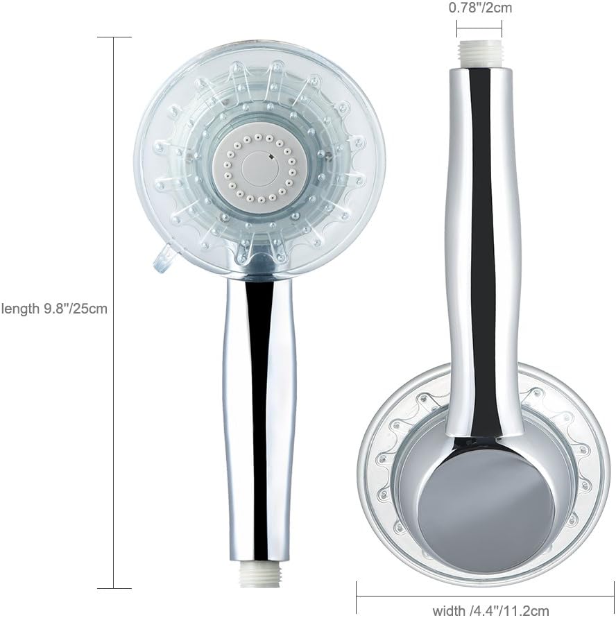 LED Duschkopf mit Farbwechsel und Wasserdurchflussregelung, 7 Farben