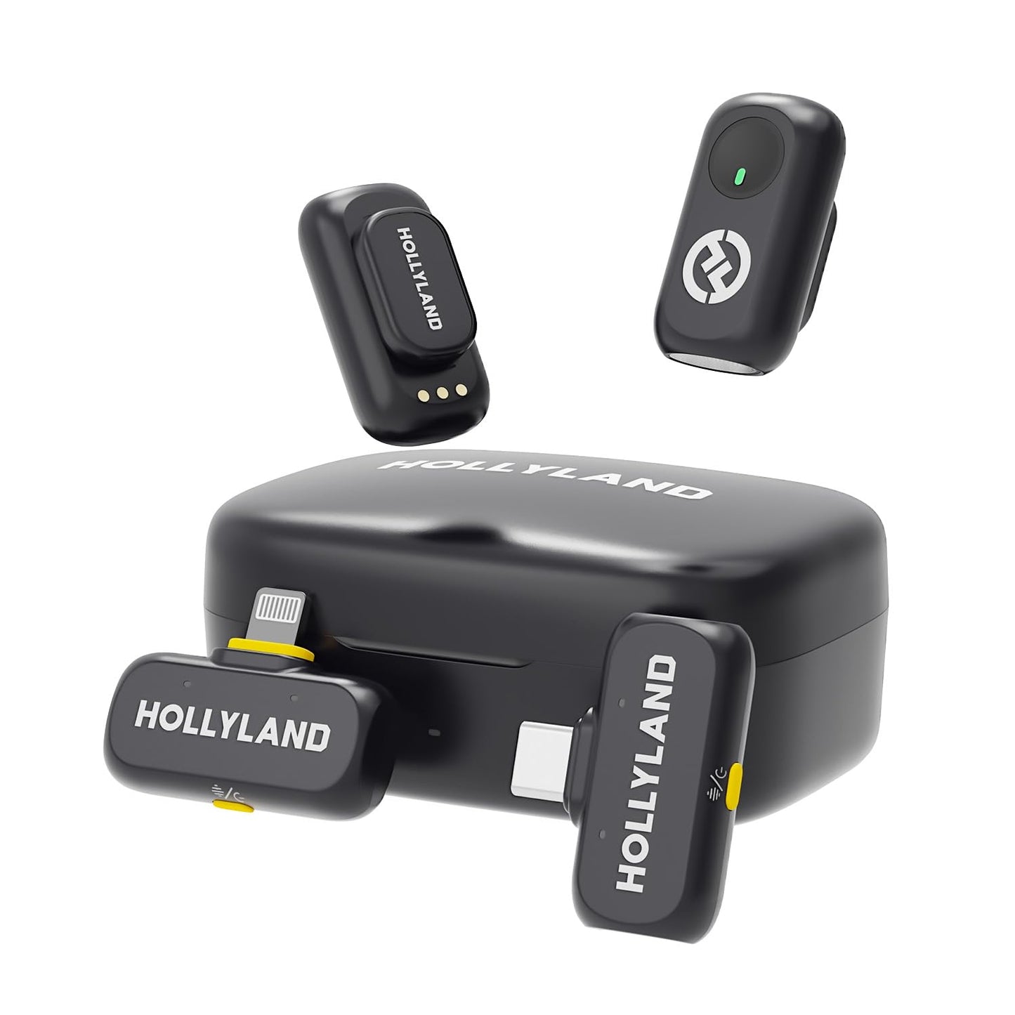 Lark A1 Kabelloses Lavalier-Mikrofon, Combo-Case-Black