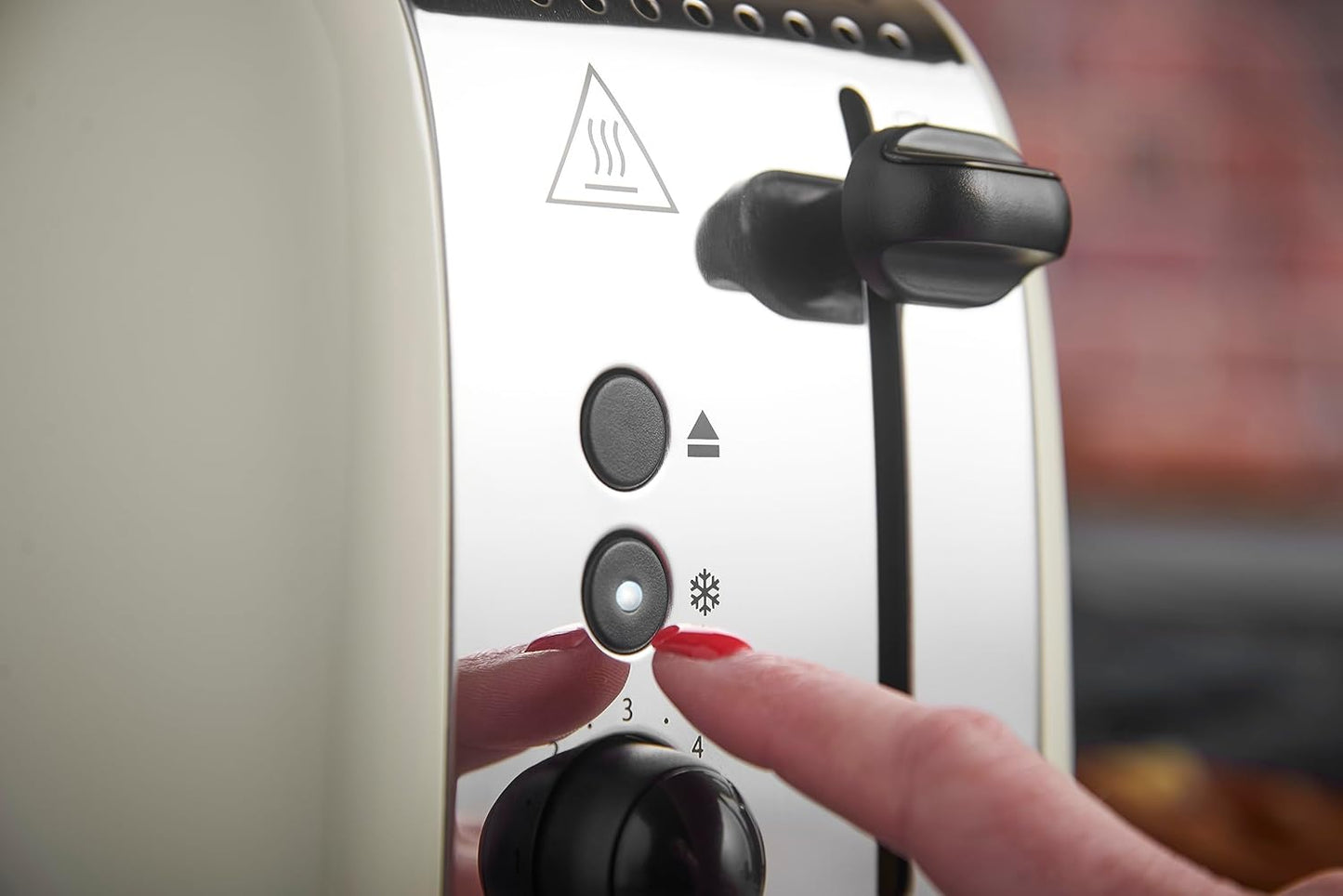 Toaster 26551-56 mit Brötchenaufsatz und Auftaufunktion, Creme