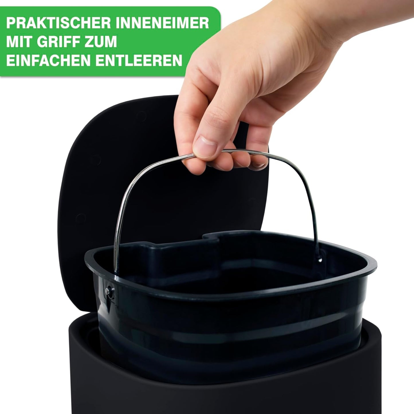 Badezimmer Mülleimer, Schwarz