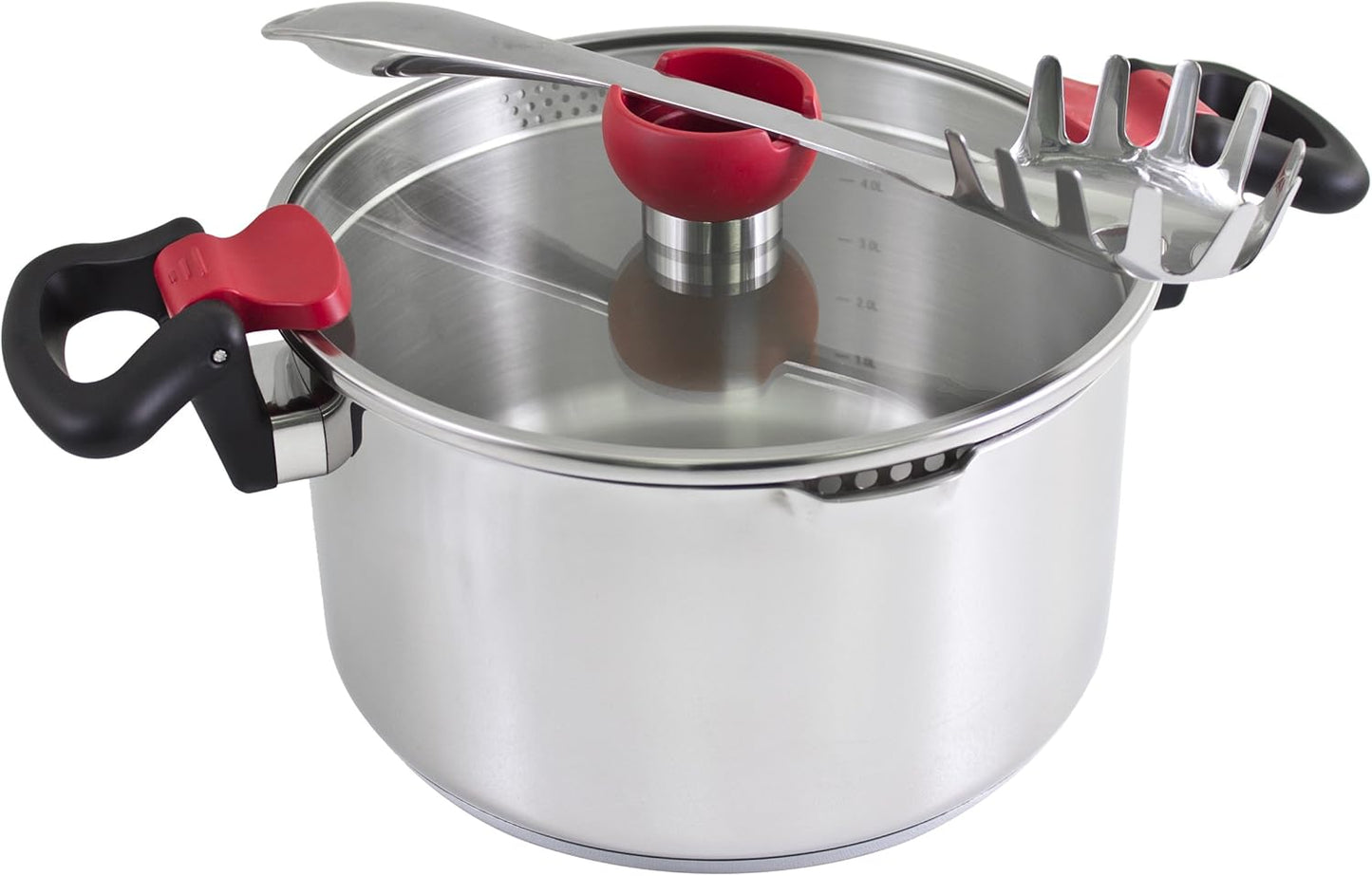 11-teiliges Kochtopf-Set mit Siebfunktion, 11-teilig