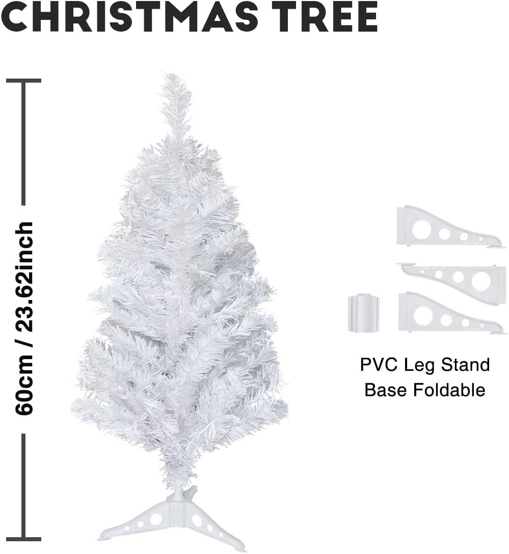 Künstlicher Weihnachtsbaum mit Ständer, Weiss