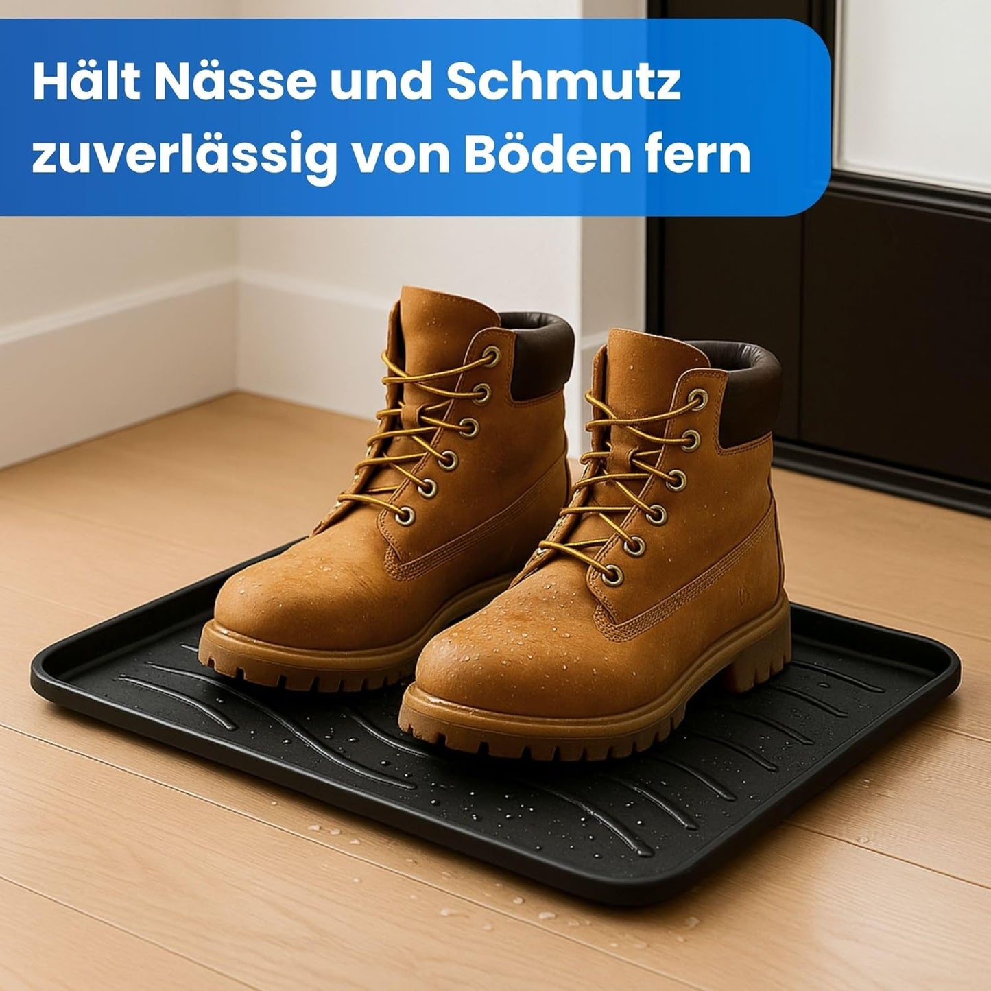 2er-Set Schuhabtropfschalen, Beige 50x38 cm 2