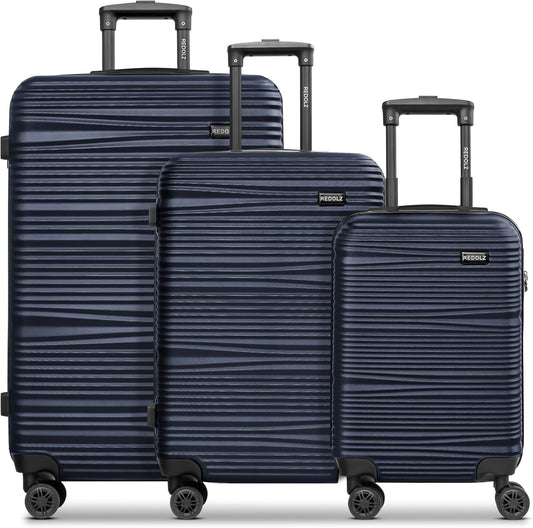 Essentials 16 Hartschalenkoffer-Set, 3-teilig mit TSA-Schloss, Dark Blue Kofferset (3-teilig)