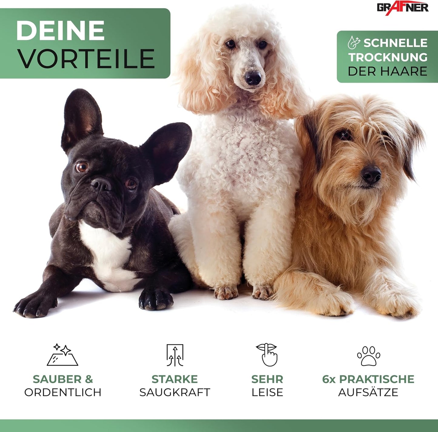 7-in-1 Hundeschermaschine mit Staubsauger und Trockner