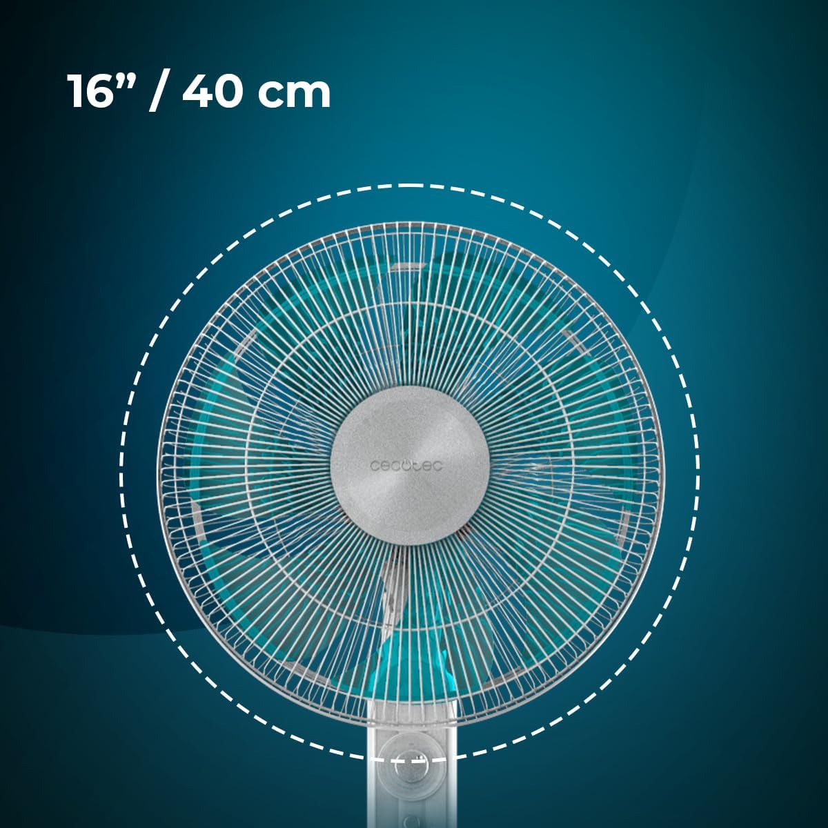 EnergySilence 610 Max Flow Standventilator, Manuelle Steuerung Weiss + Blau
