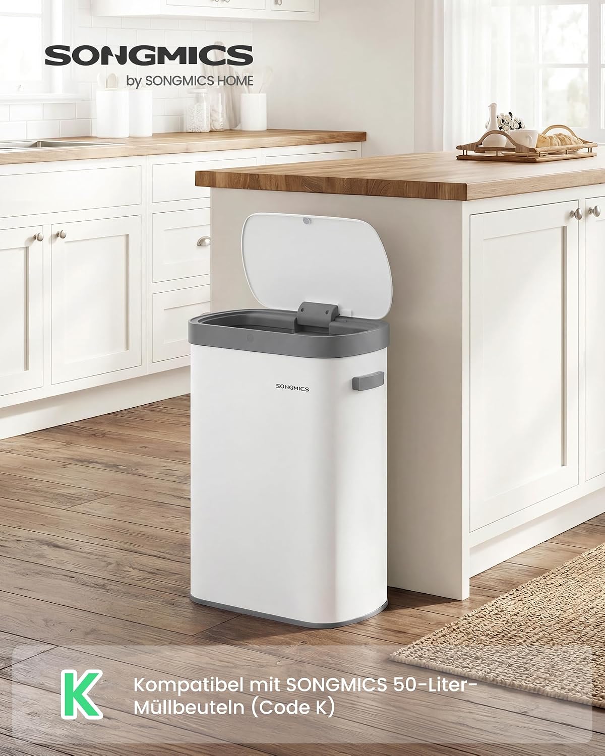 LTB640WZ02 Mülleimer mit Sensor und Softclose-Deckel, weiss