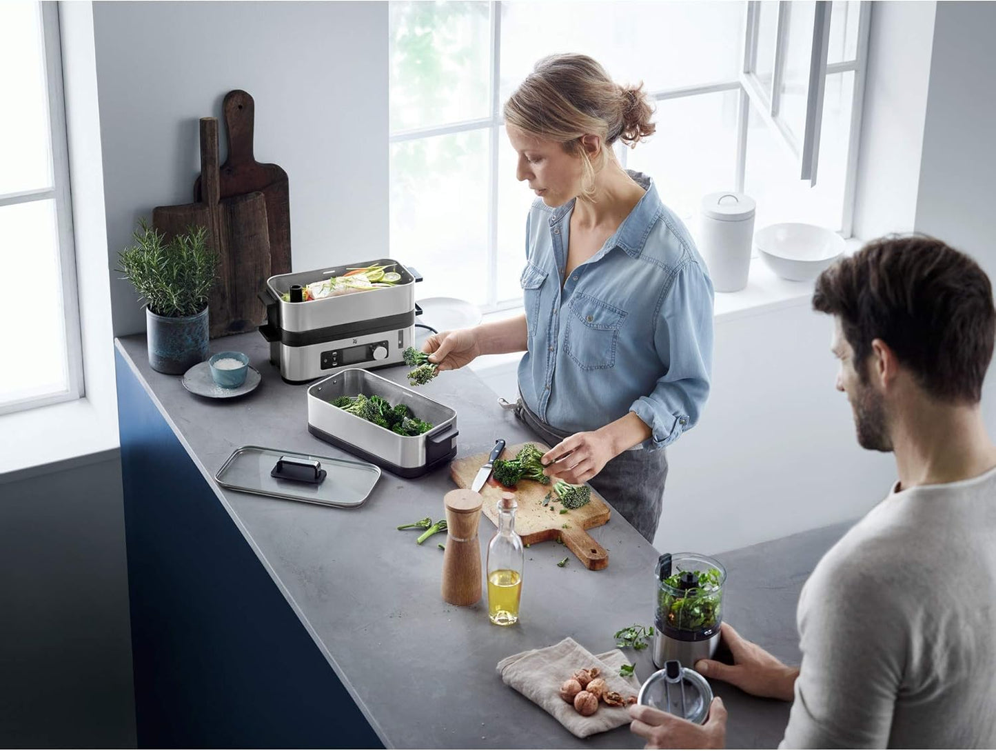 Mini Dampfgarer mit Memory- und Warmhaltefunktion