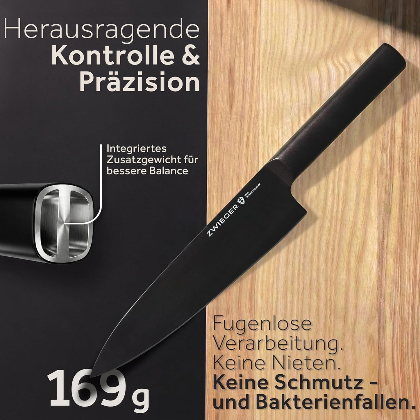 8-teiliges Messerblock-Set, Nordic Schärfer + Messerblock-Set