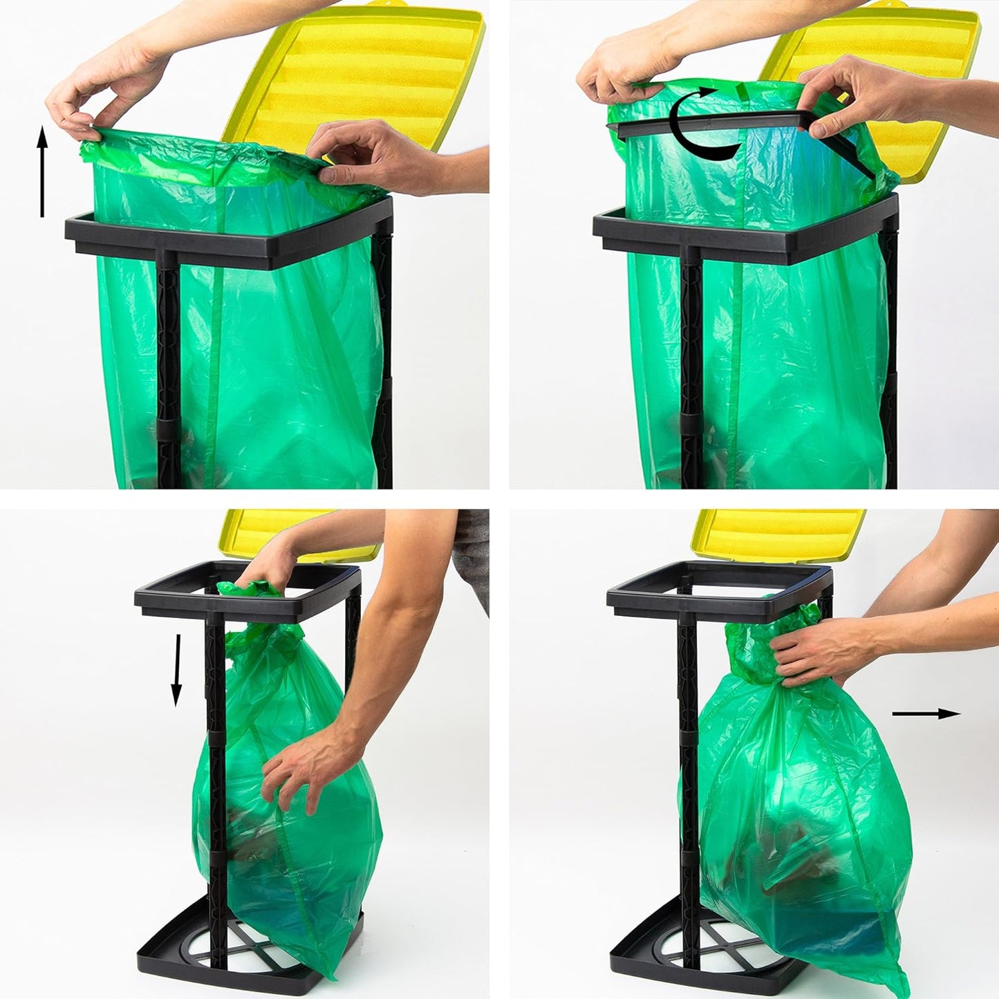 3er-Set Müllsackständer-Set für gelbe Säcke, 3 Stück