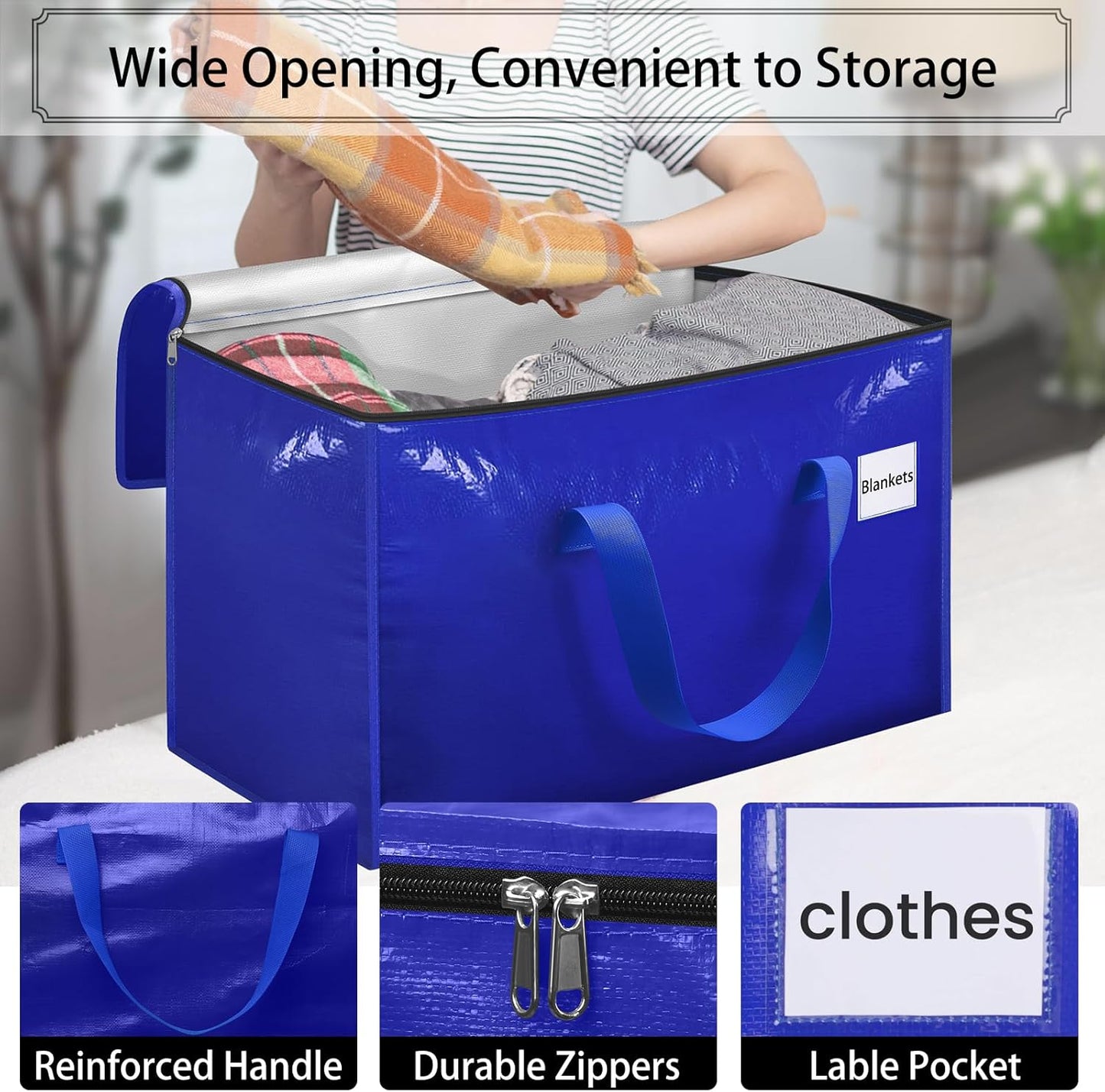 Umzugstaschen Set, 4-Pack (100 L) Blau