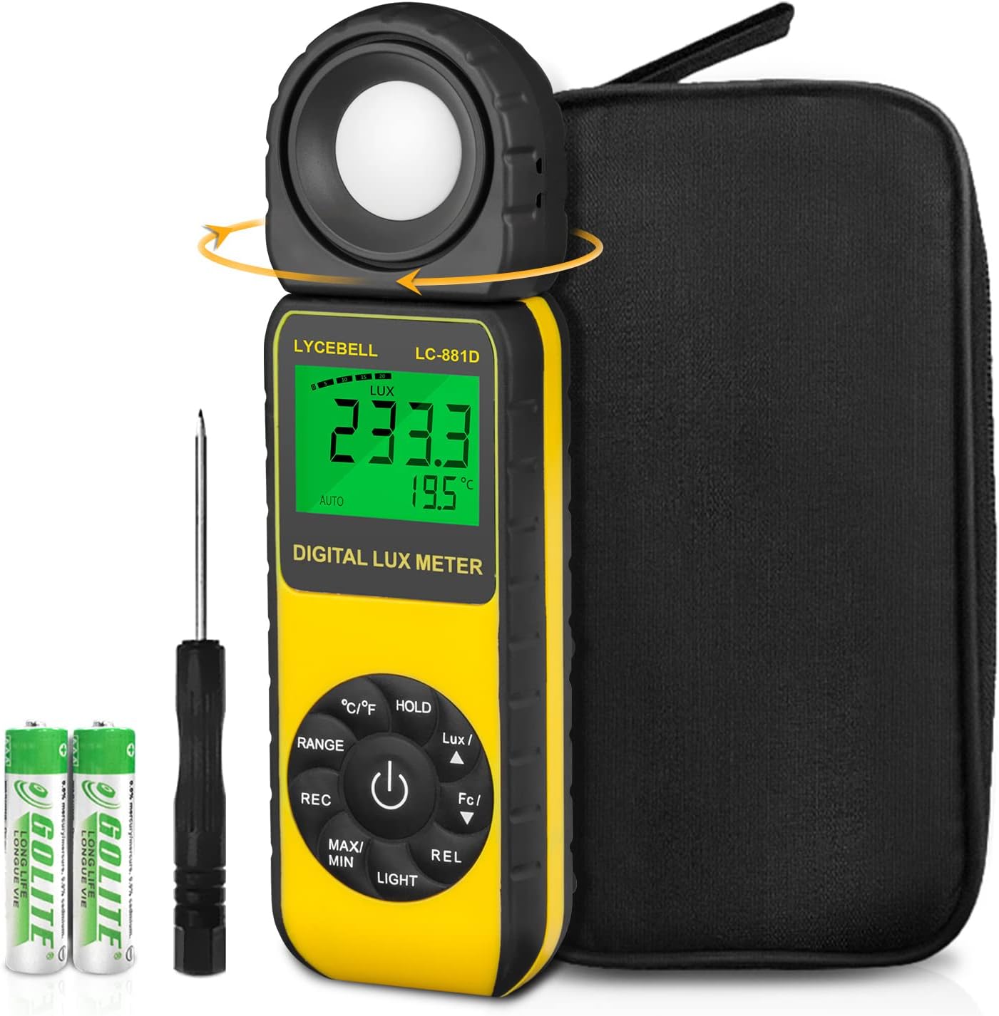 Digital Luxmeter LC-881D, 400,000 Lux
