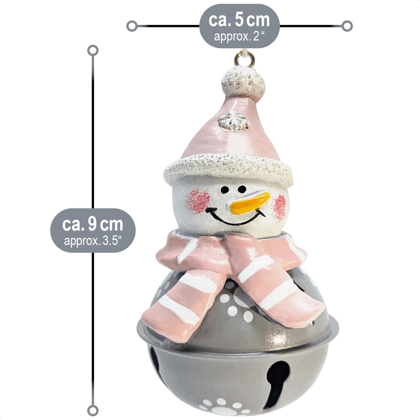 3-teiliges Weihnachtsfiguren-Set, Braun/Grau/Rosa - 3x