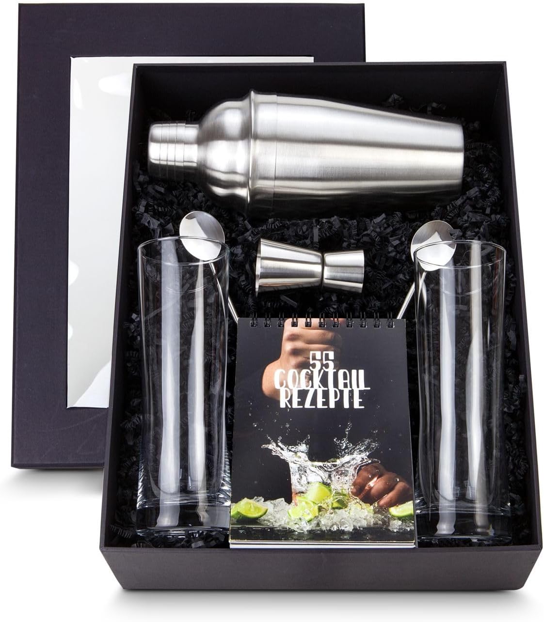 Cocktailbox (8-teilig) mit Rezeptbuch