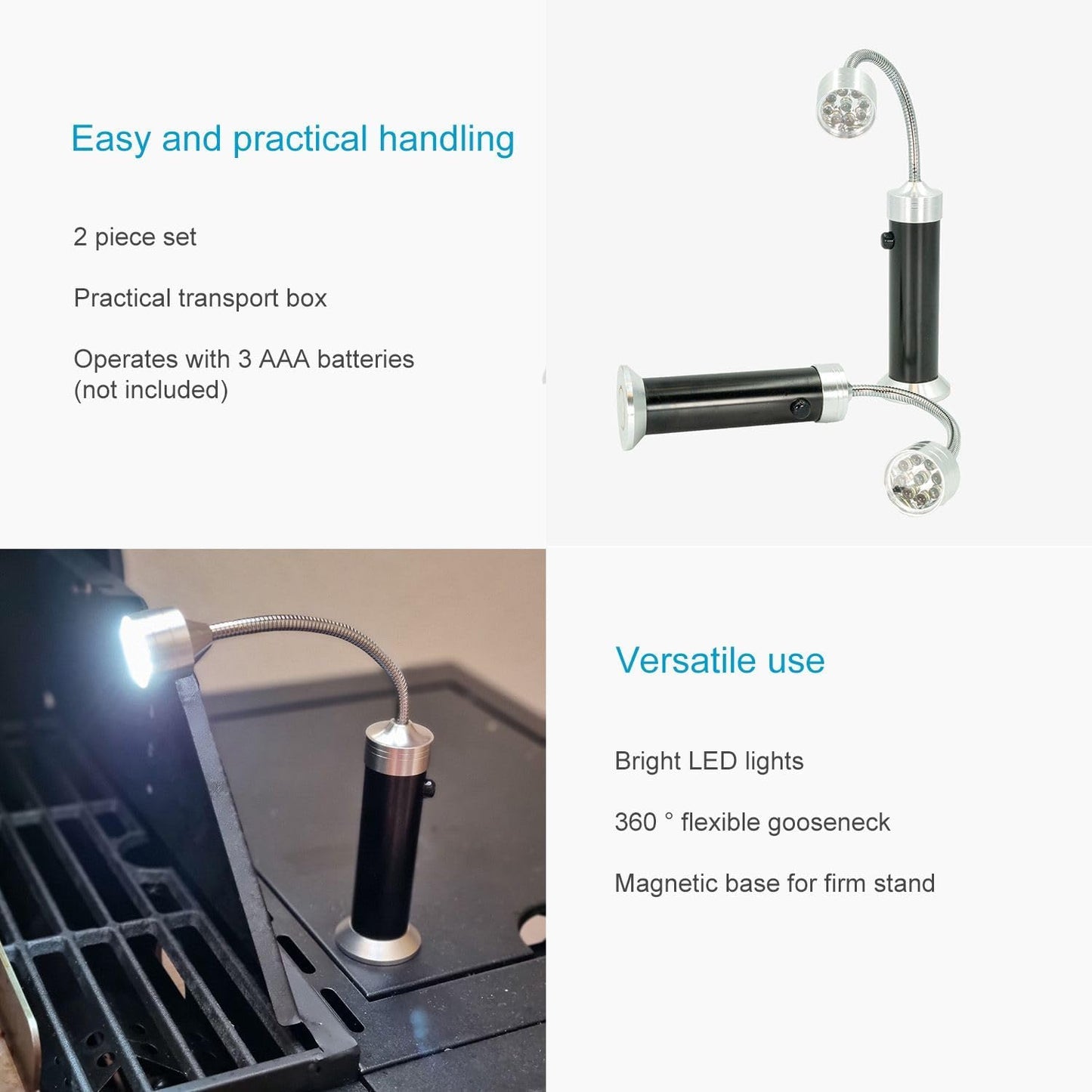 2er-Set LED BBQ-Grillleuchte