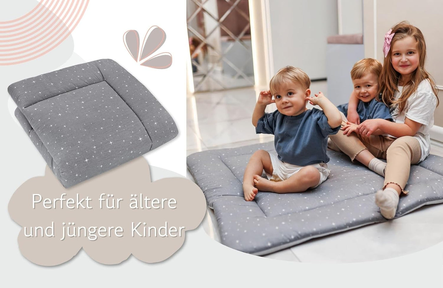 Krabbeldecke für Babys, Galaxie 100 x 100 cm
