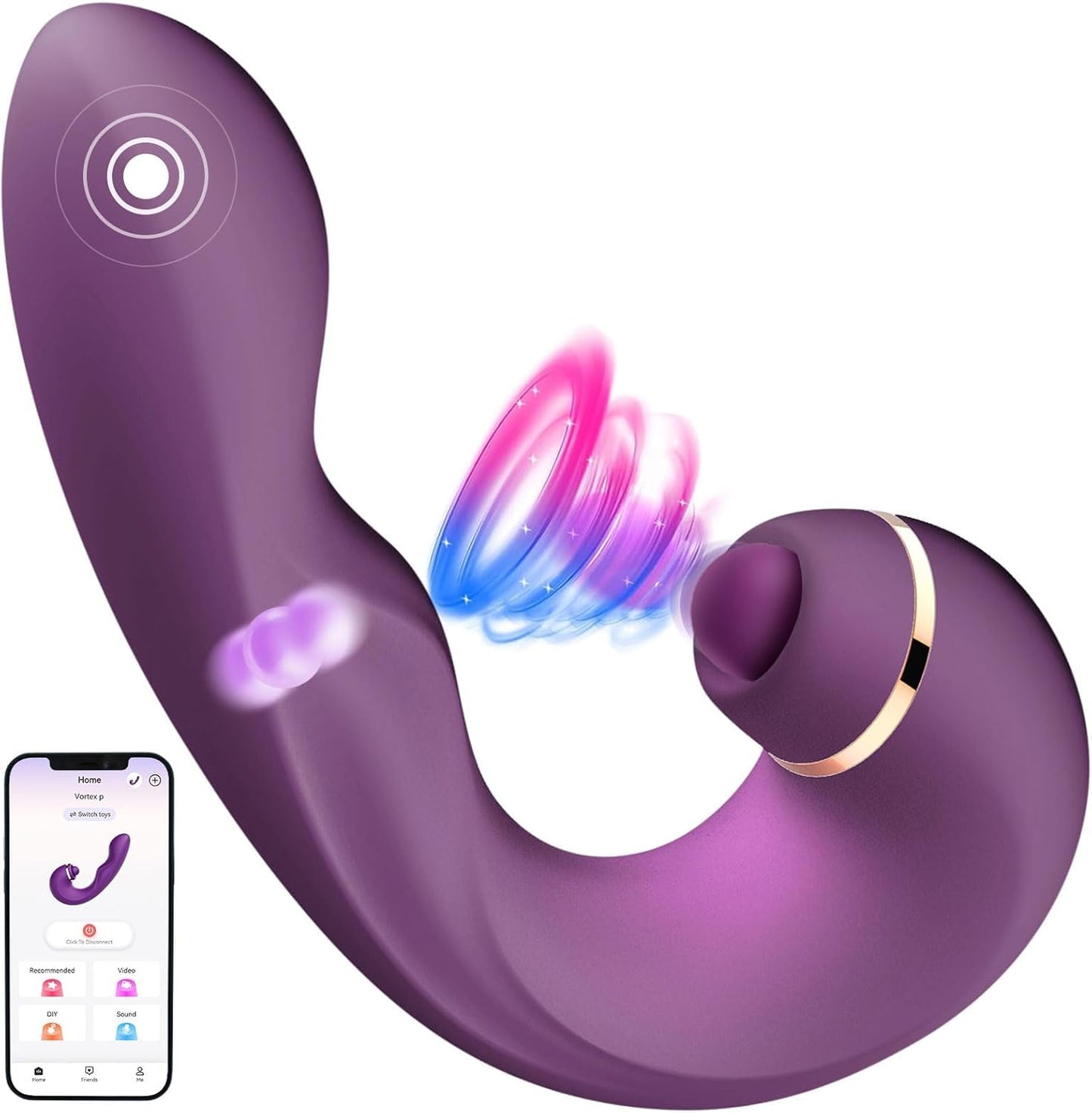 Erotik Butterfly Vibrator mit Klitoris- und G-Punkt-Stimulation, Purple
