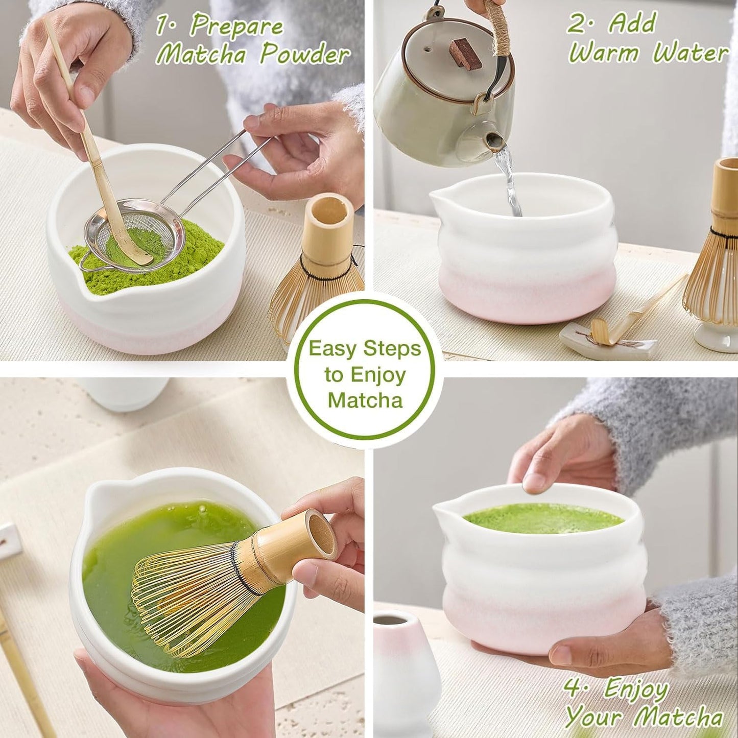 Matcha Tee Set, Rosa