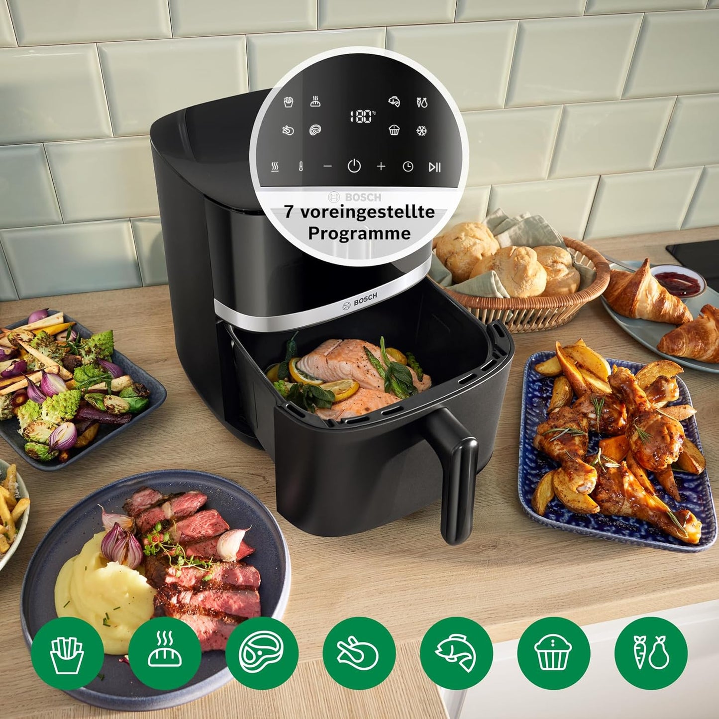 Heissluftfritteuse MAF462B0, Schwarz