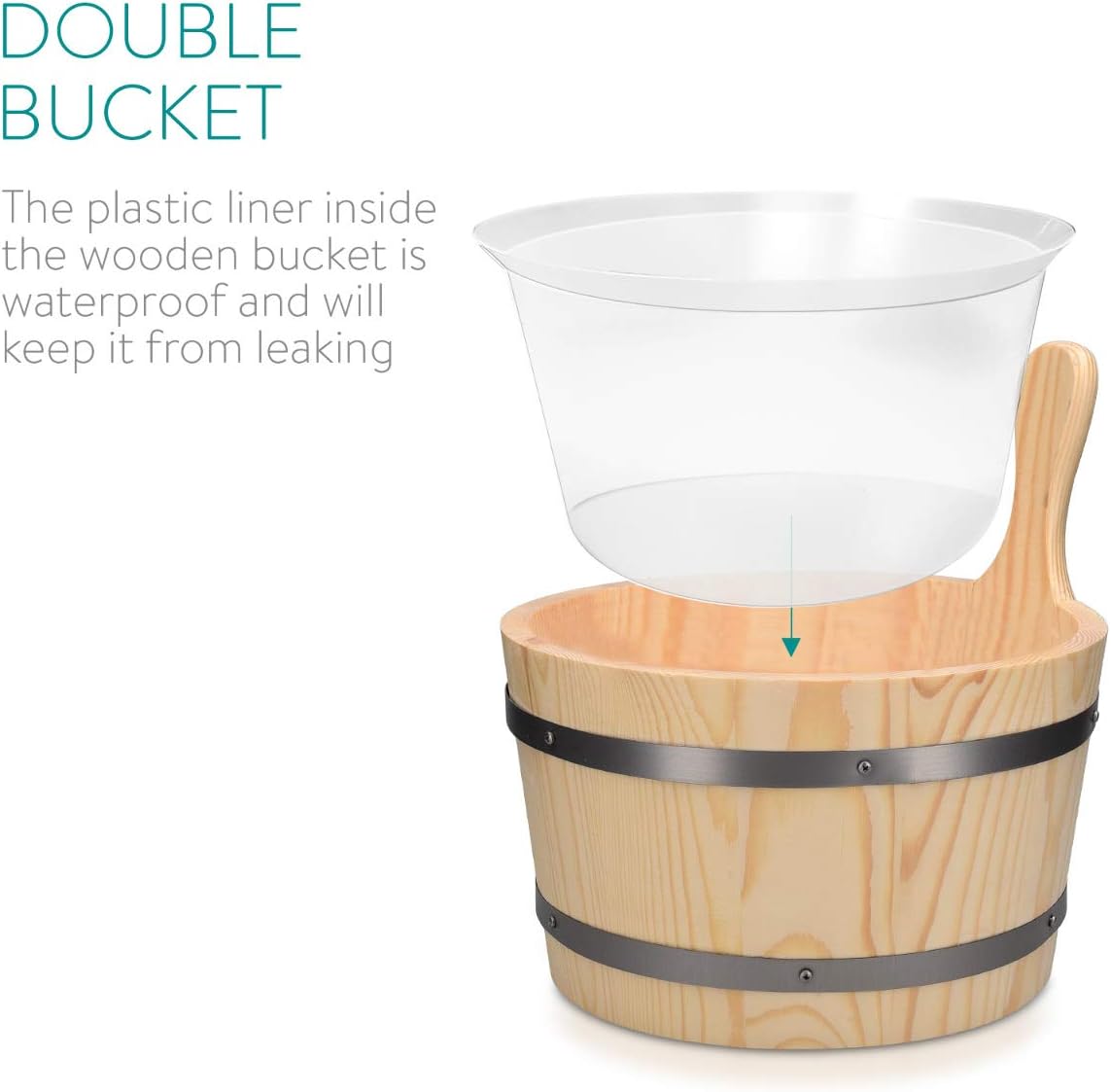 Sauna Zubehör Set, Hellbraun, 3 Unité (Lot de 1)