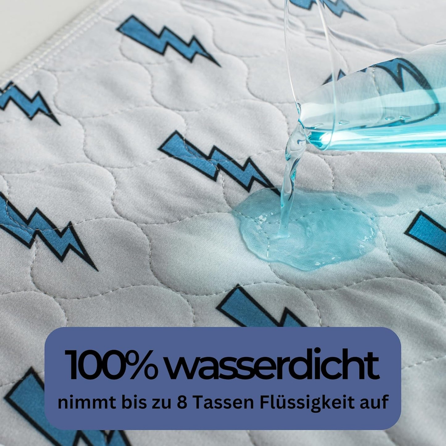 Bettunterlage für Kinder, Blitz|klein