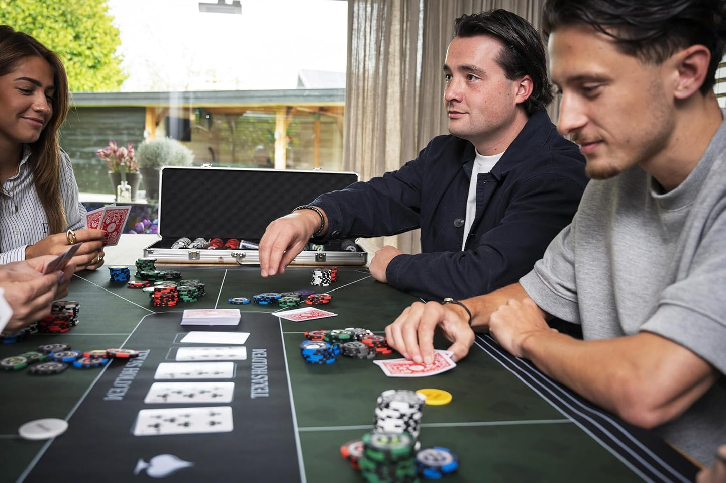 Pokermatte mit rutschfester Spielfläche, grün 180x90cm