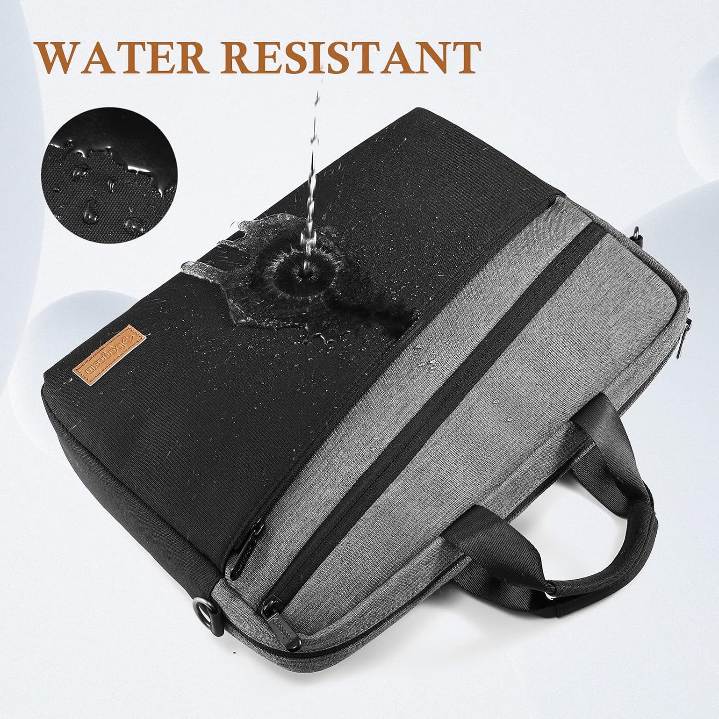Wasserdichte Laptoptasche, Grau / 17-17.3