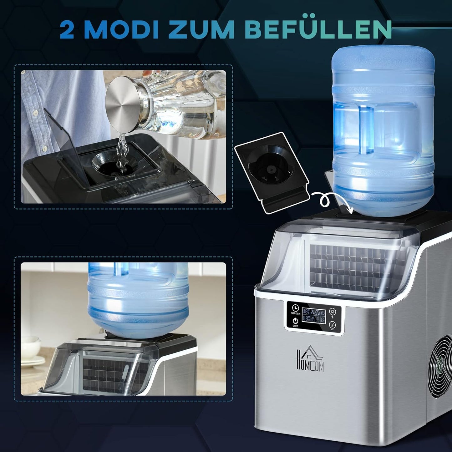 Eiswürfelmaschine, Silber
