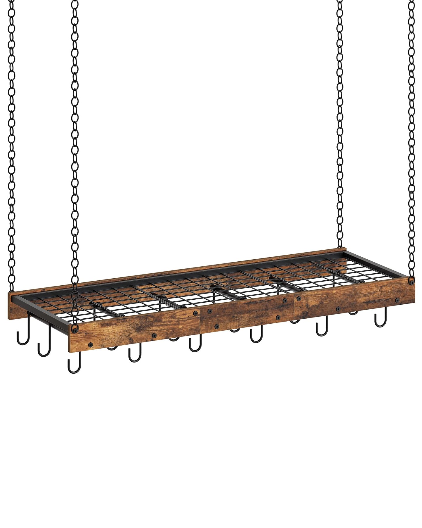 Küchen-Deckenregal mit Haken, 90 x 33 x 6 cm