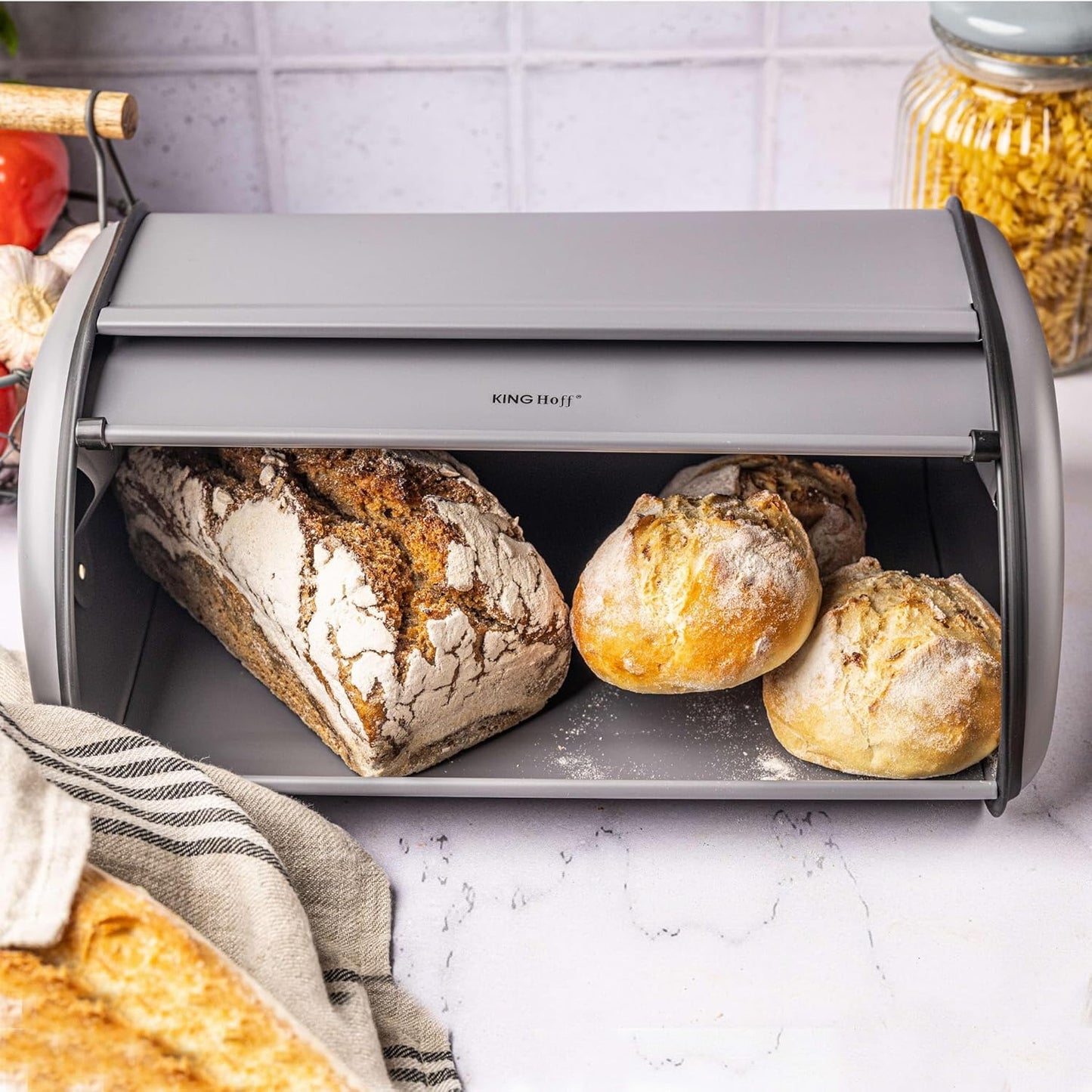 Brotkasten, Grau Groß