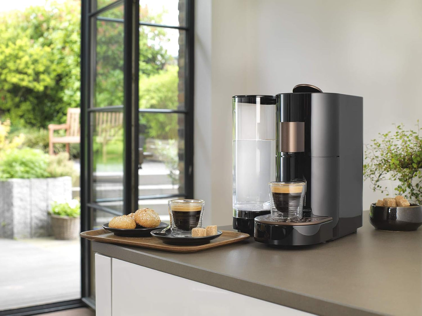 Kapselmaschine TWINS II, Black-copper Modern