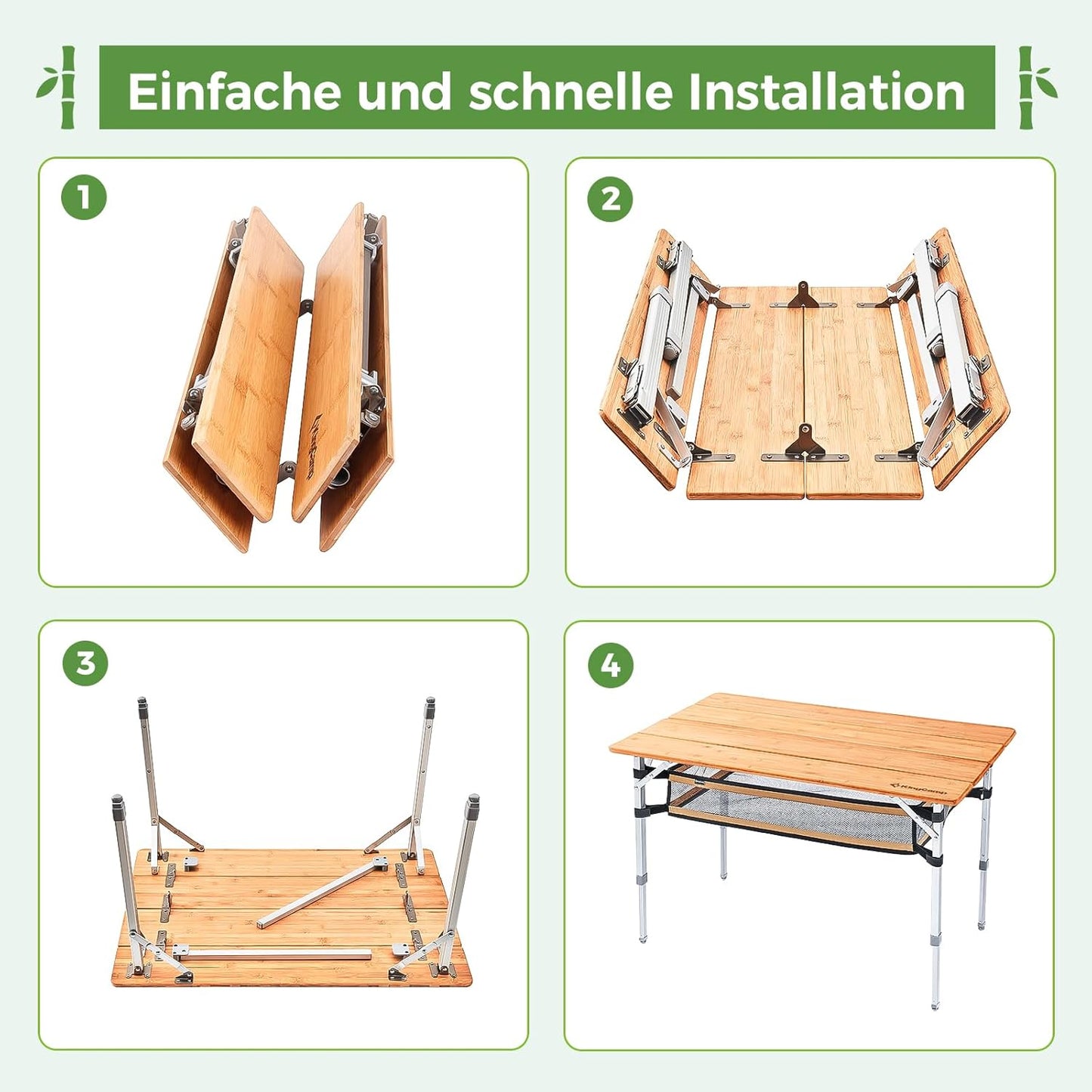 Höhenverstellbarer Klapptisch, 4 Taf./Gelb (100 × 65cm)/Nets