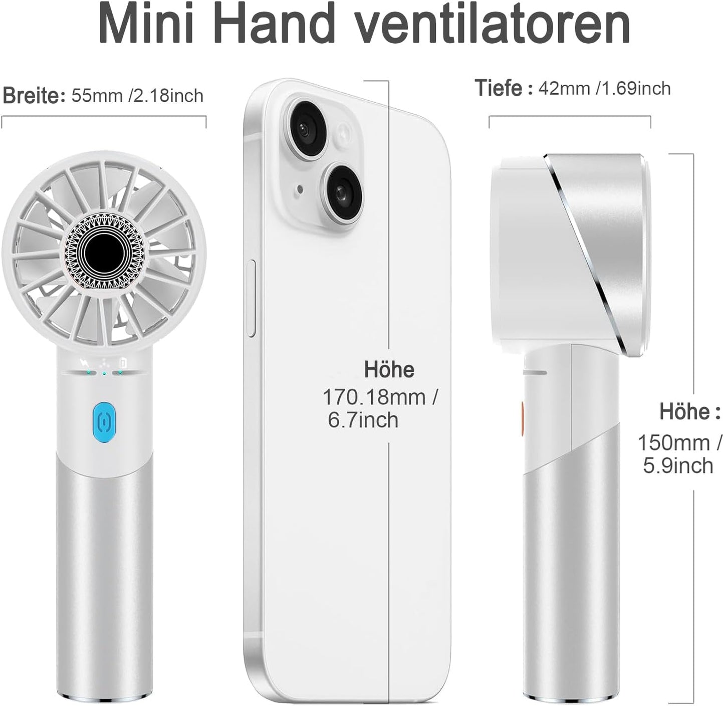 Mini-Handventilator, Weiss